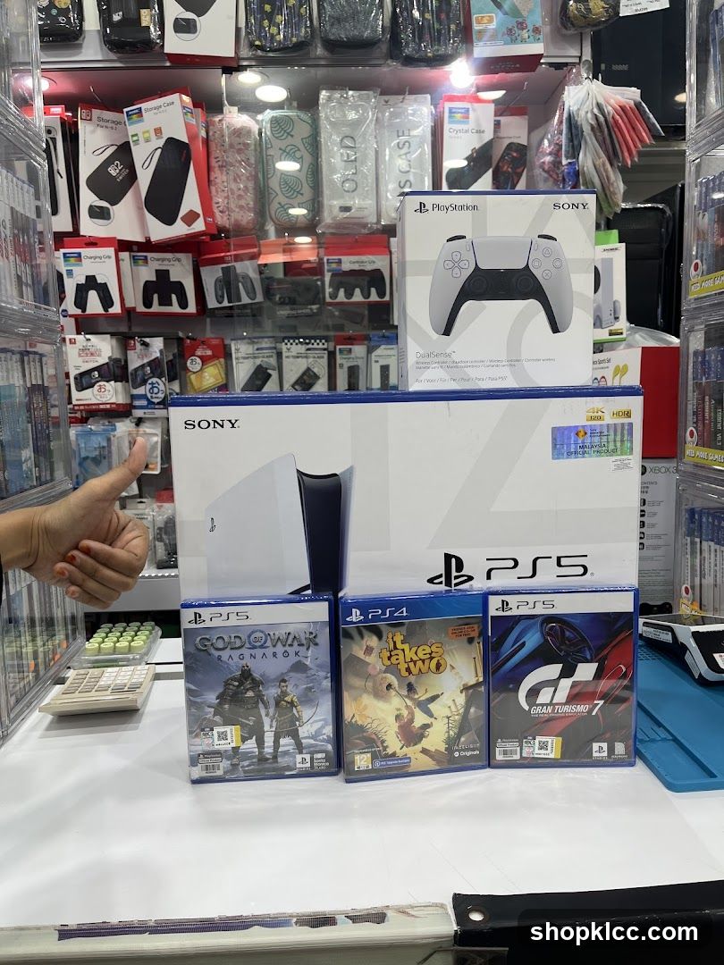 PlayStation 5 Console and Games Display