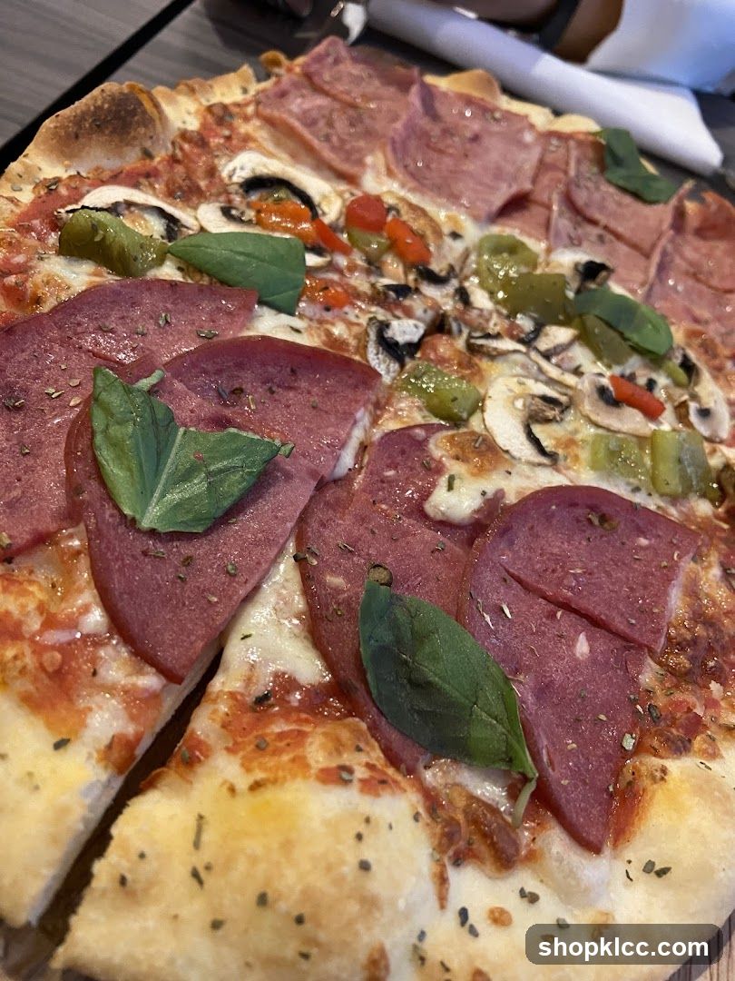Pizza with Salami and Ham