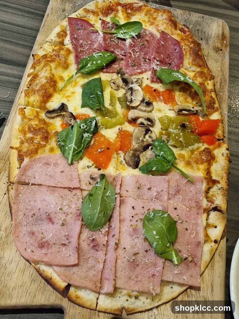 Flatbread Pizza with Ham and Salami