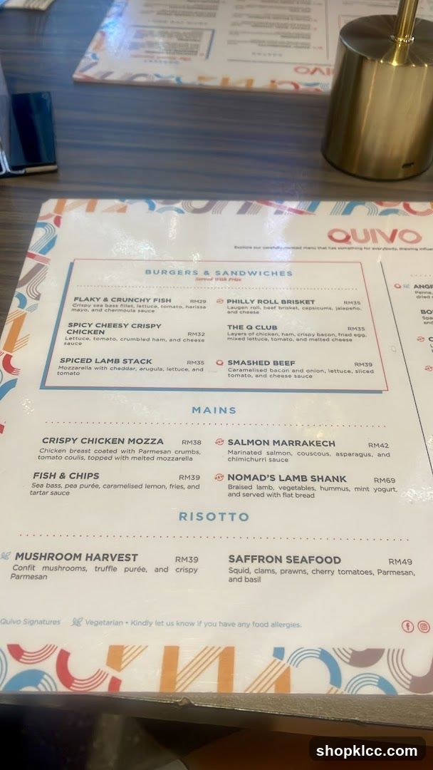Quivo Menu