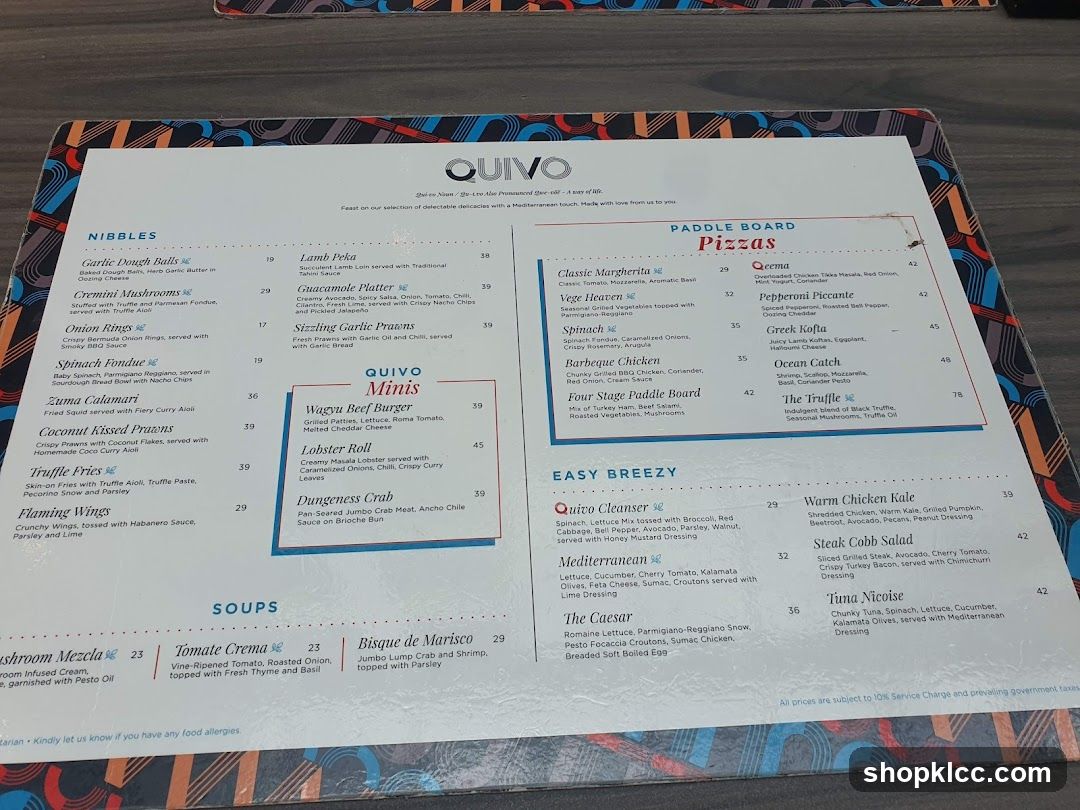QUIVO Menu