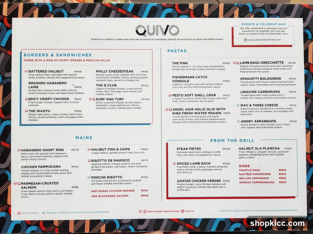 Quivo Menu
