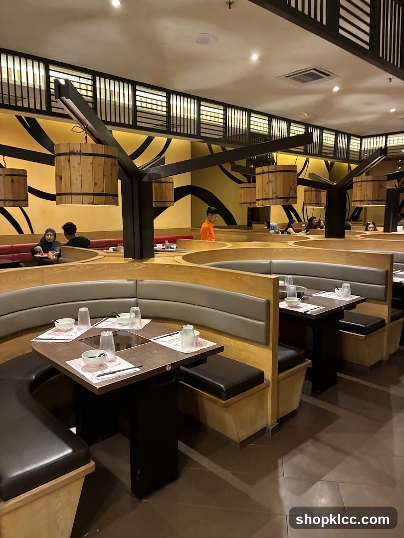 Restaurant Interior with Booth Seating