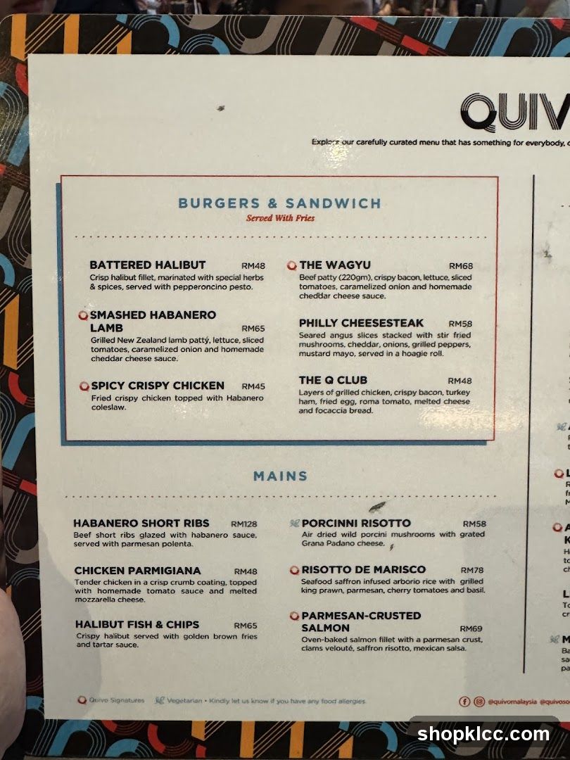 QUIVO Menu
