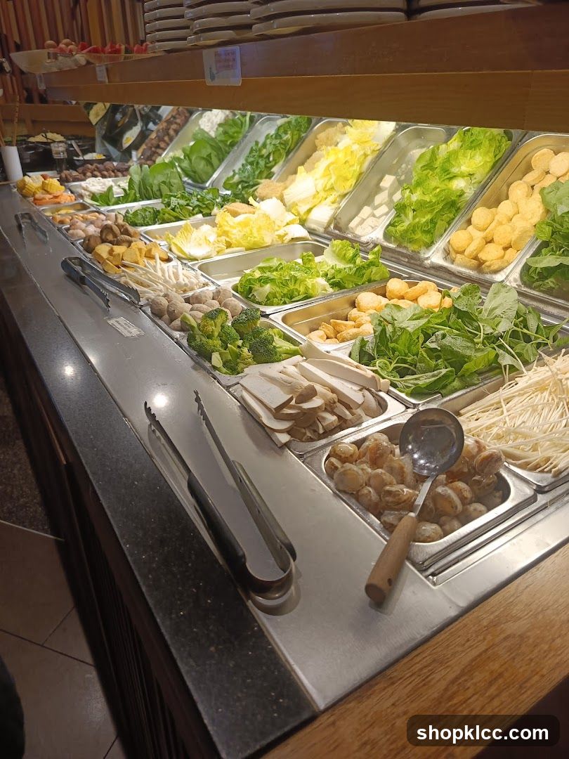 Buffet Display of Fresh Ingredients