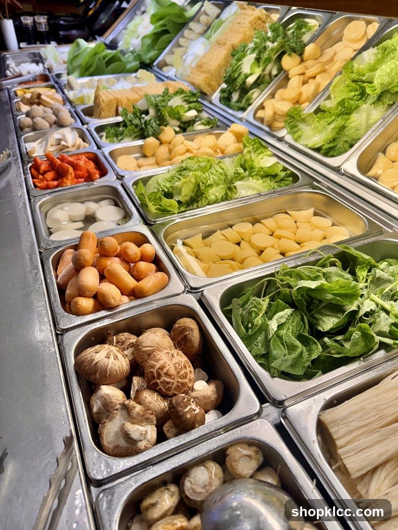 Buffet Display of Fresh Ingredients