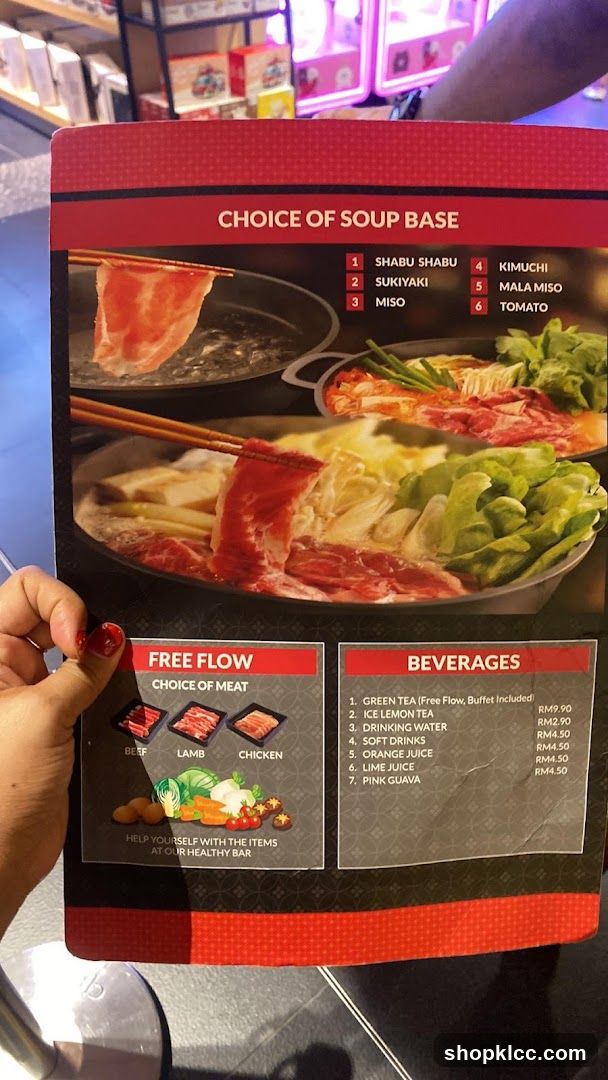 Shabu Shabu Menu