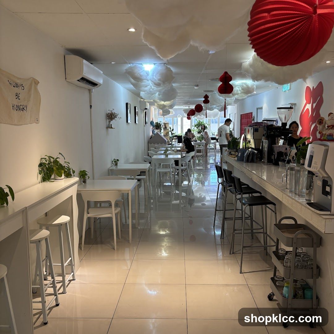 Cafe Interior with Cloud Decorations