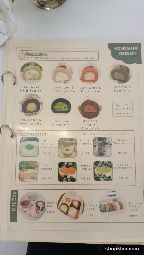 Homemade Dessert Menu