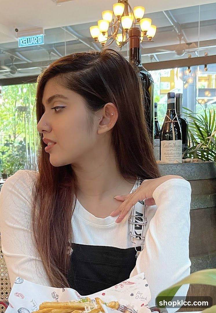 Woman at a restaurant
