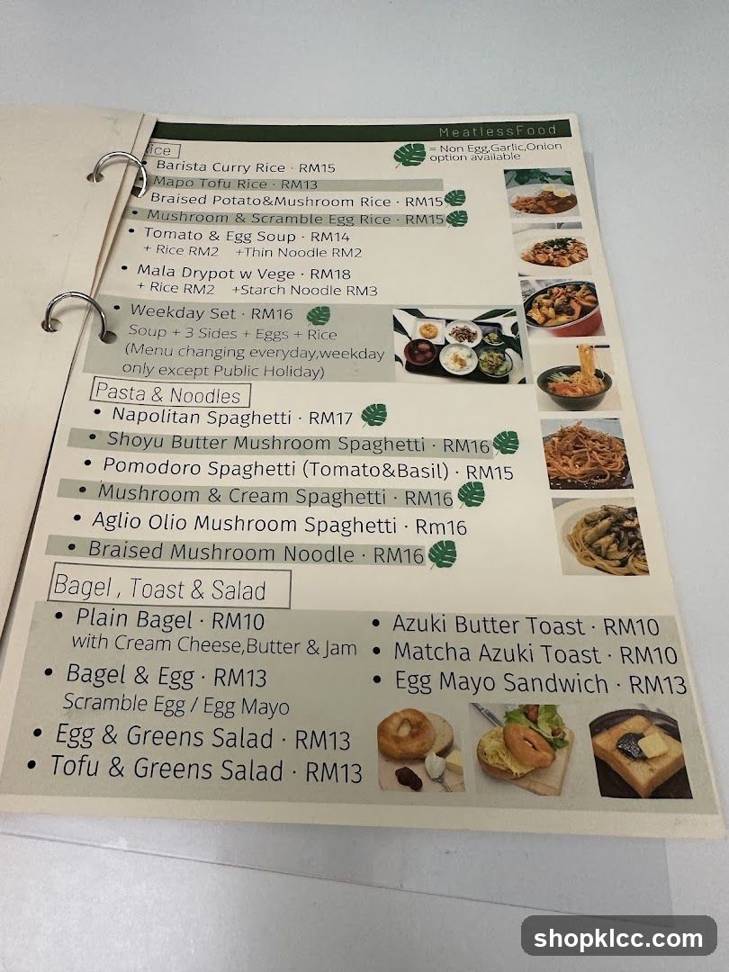 Meatless Food Menu