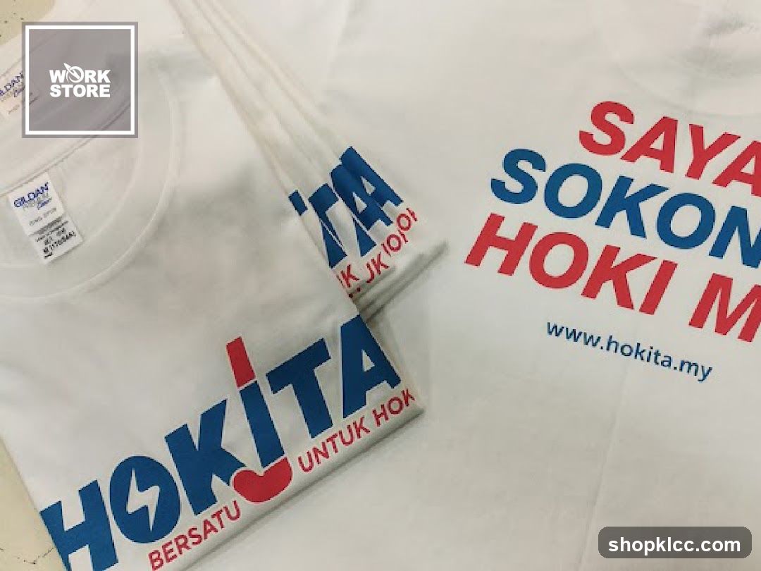 T-shirts with "HOKITA" branding