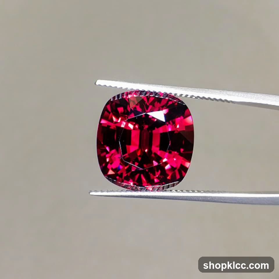 Gemstone in Tweezers