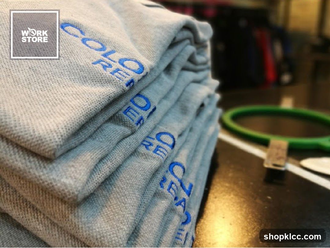 Stack of Gray Polo Shirts