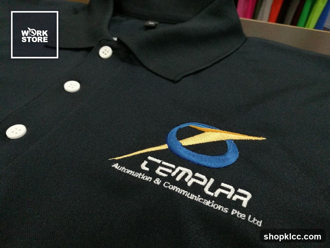 Black Polo Shirt with Company Logo