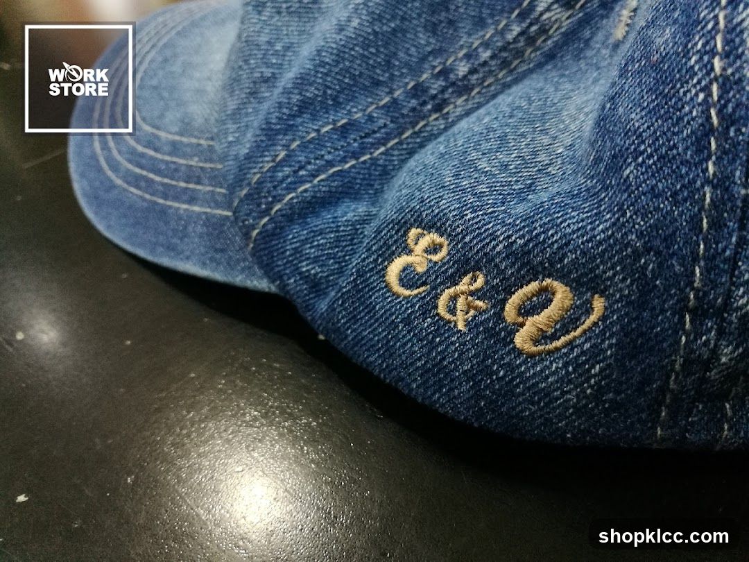 Denim Cap with Embroidery