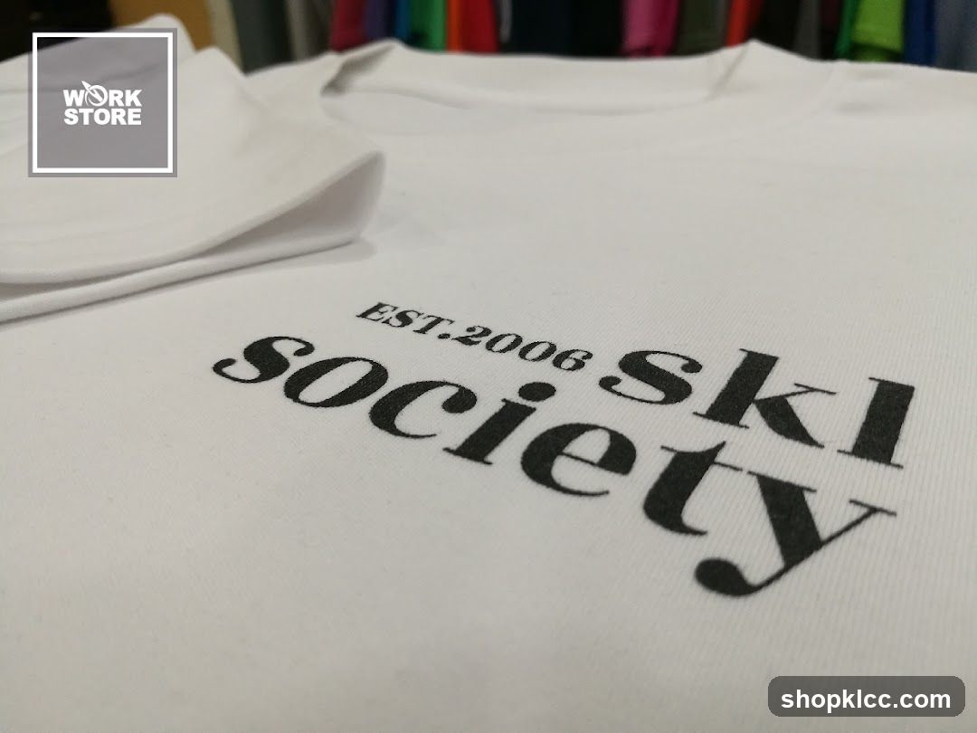 White T-shirt with "Ski Society Est. 2006" print