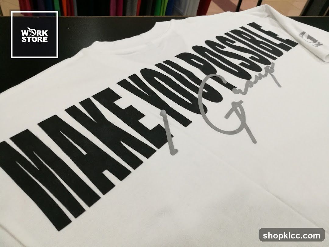 White T-shirt with "MAKE YOU POSSIBLE" text