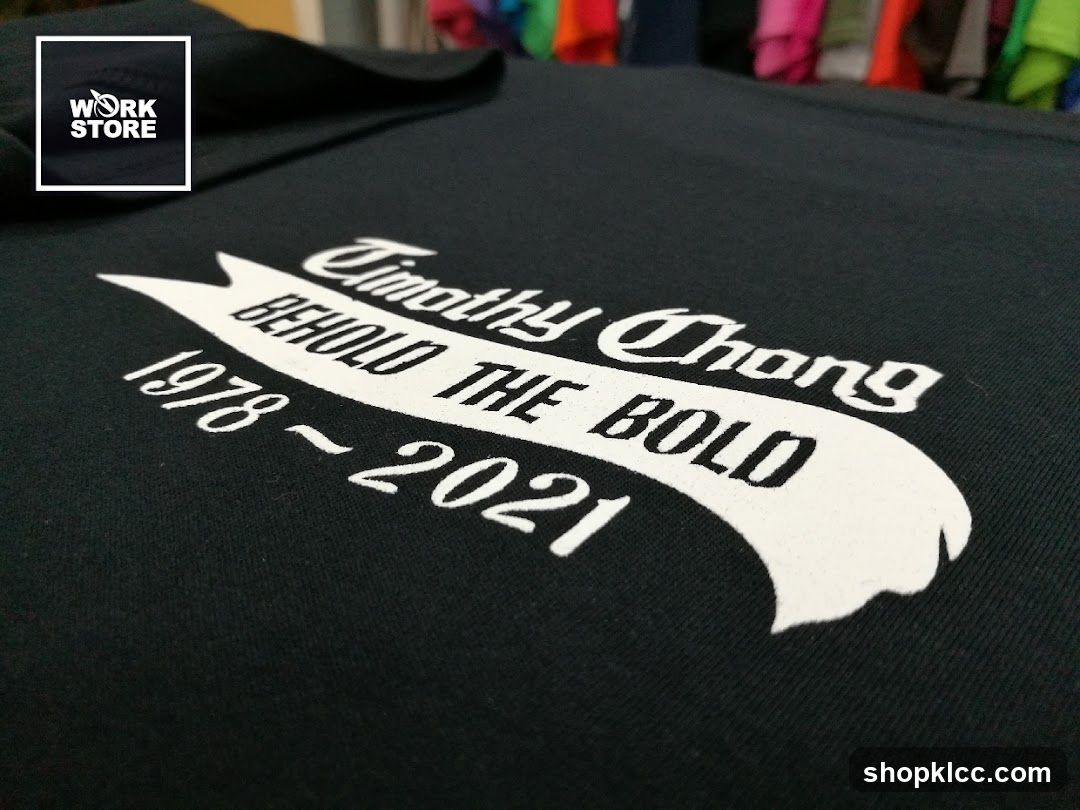 T-shirt with memorial text