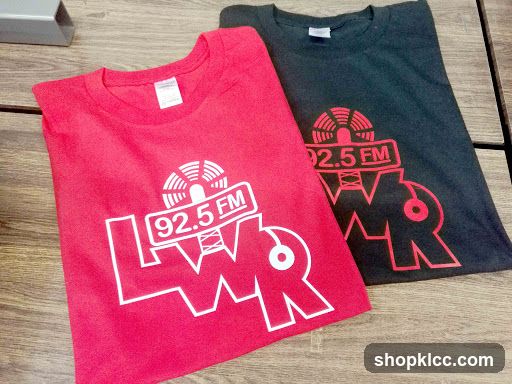 T-shirts with radio station logo