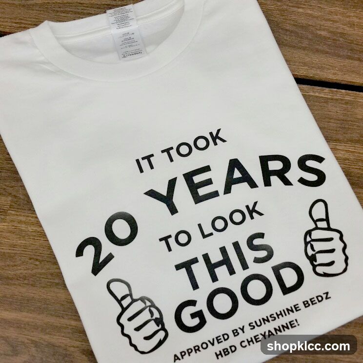 T-shirt with birthday message