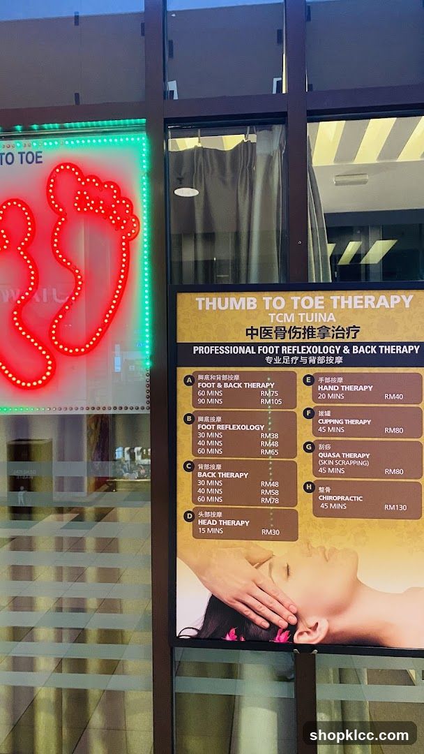 THUMB TO TOE THERAPY TCM TUINA