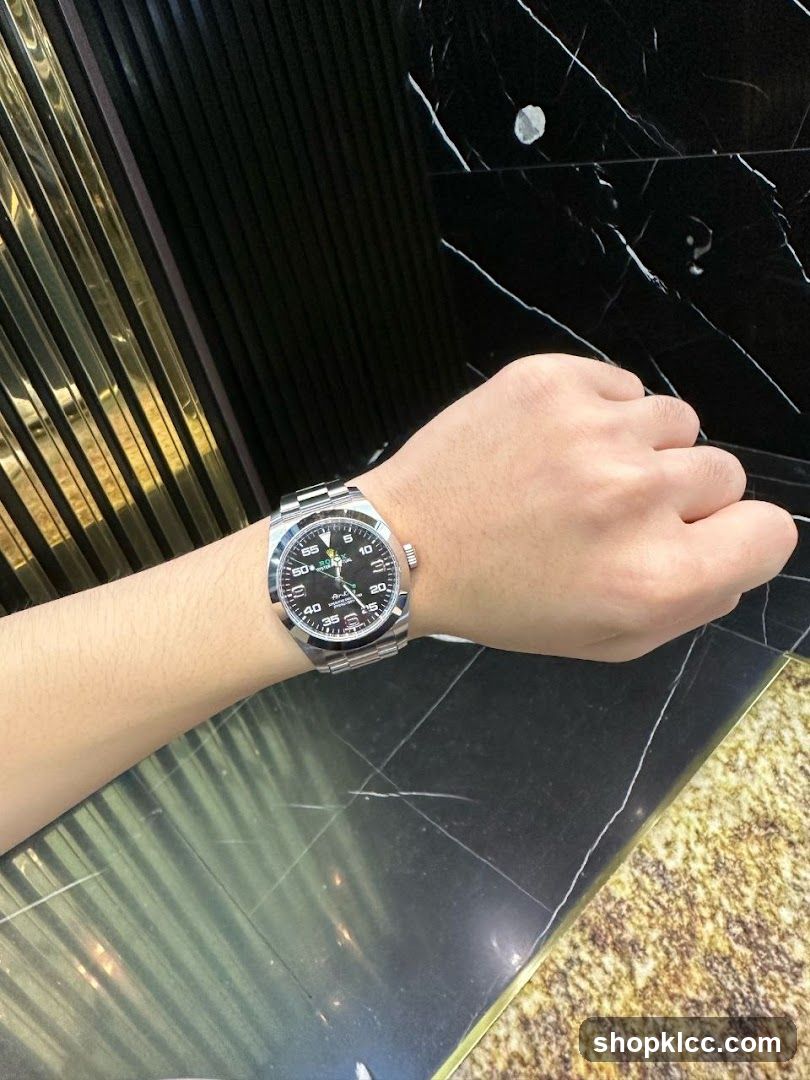 Wristwatch on arm