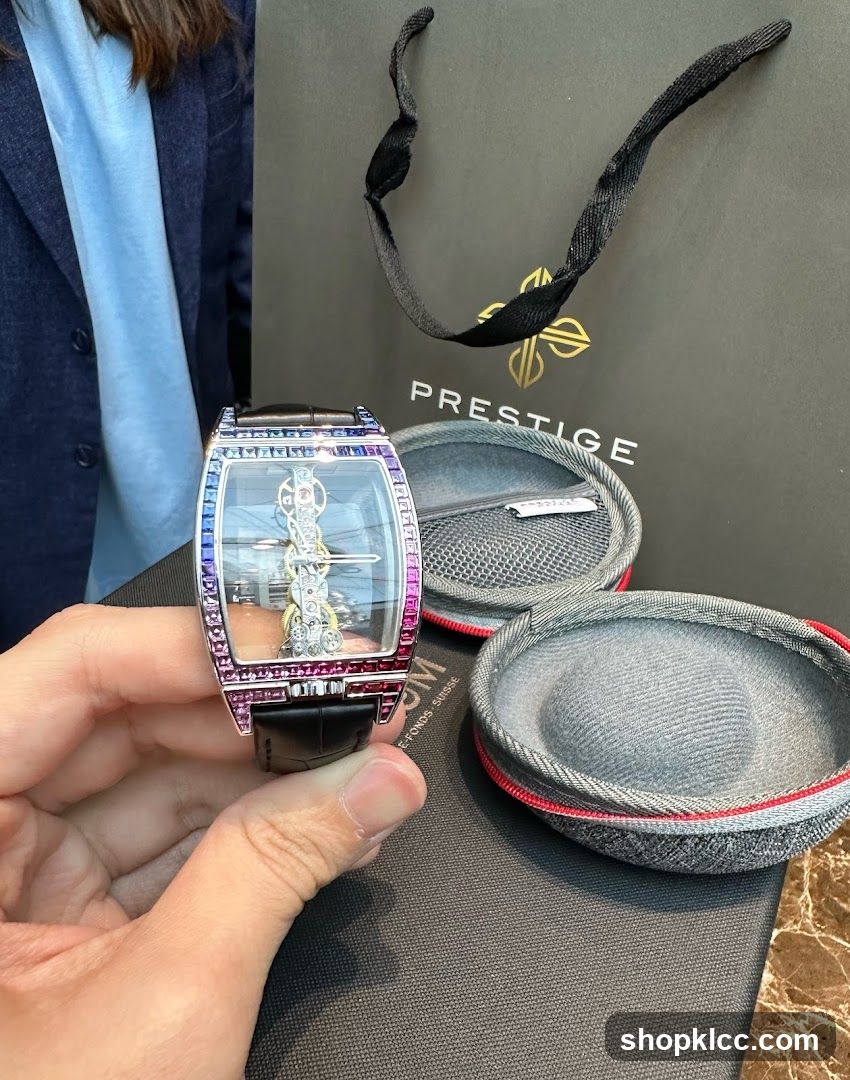 Watch with Gemstone Bezel