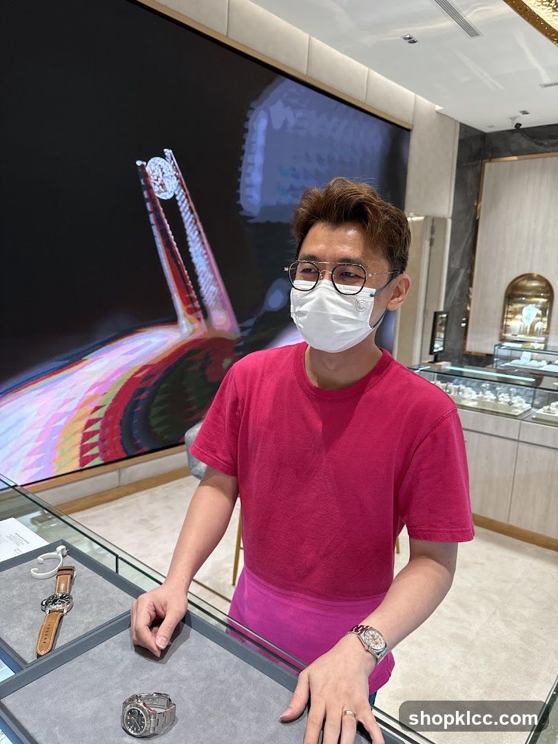 Man in a jewelry store