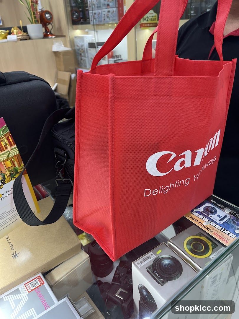 Canon branded bag and cameras