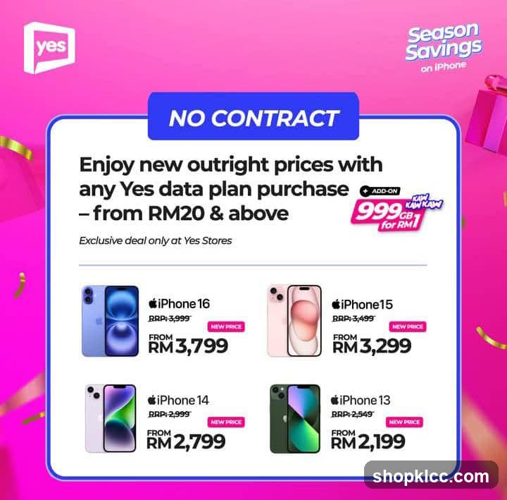 Yes Season Savings on iPhone