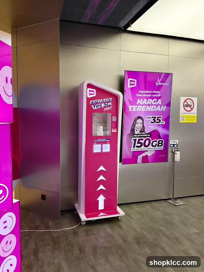 Yes 5G promotional display