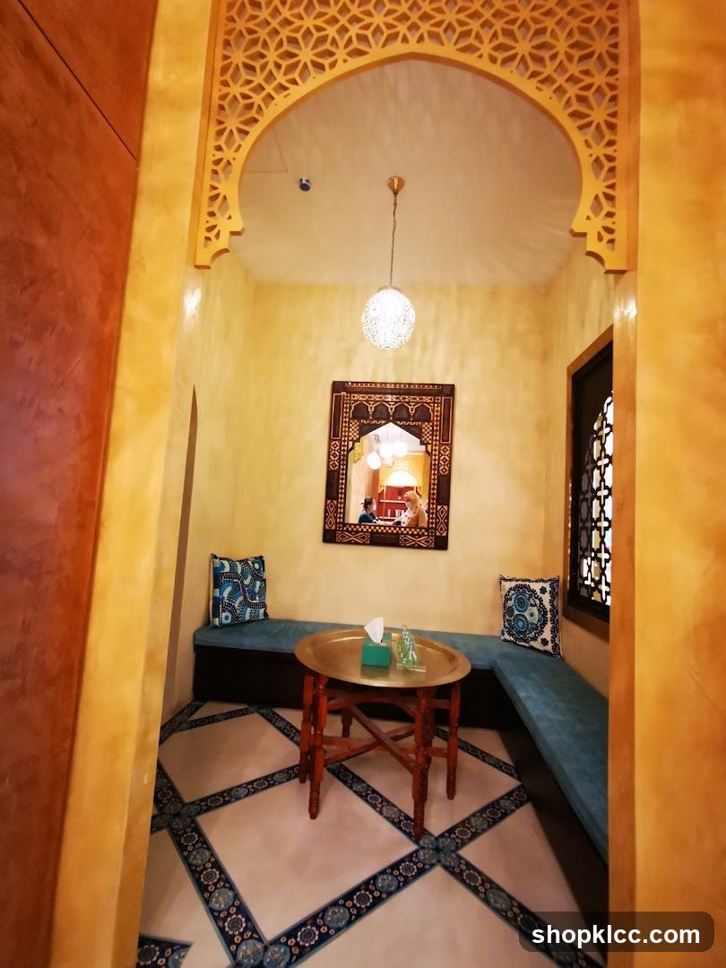 Moroccan-style seating area