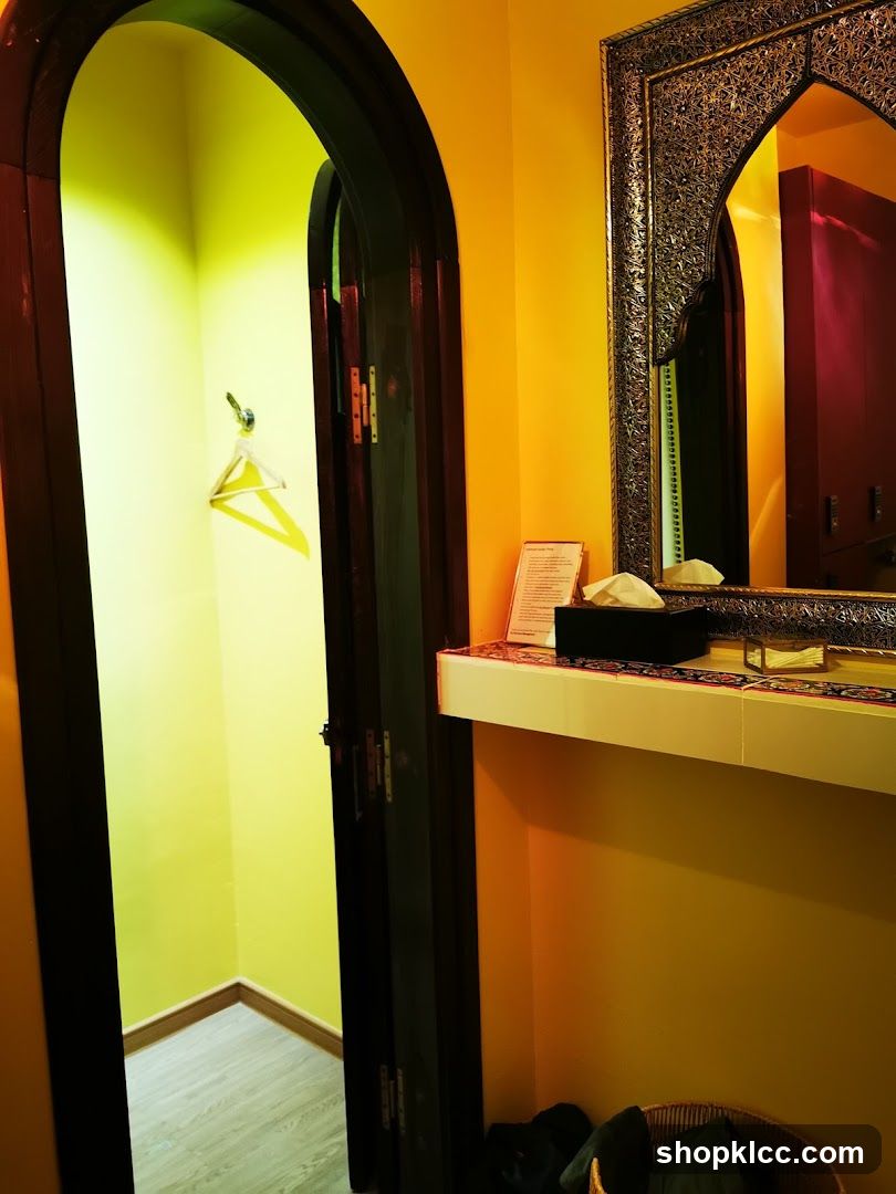 Interior of a room with Moroccan-style decor