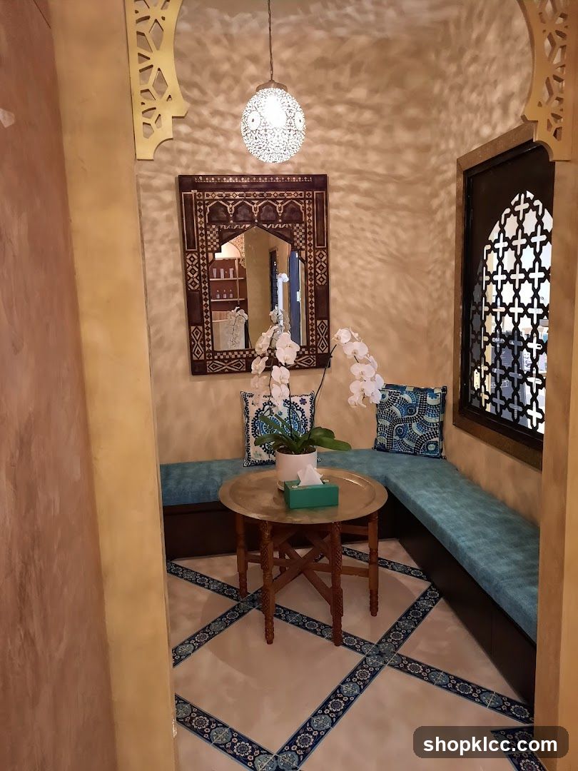 Moroccan-style waiting area