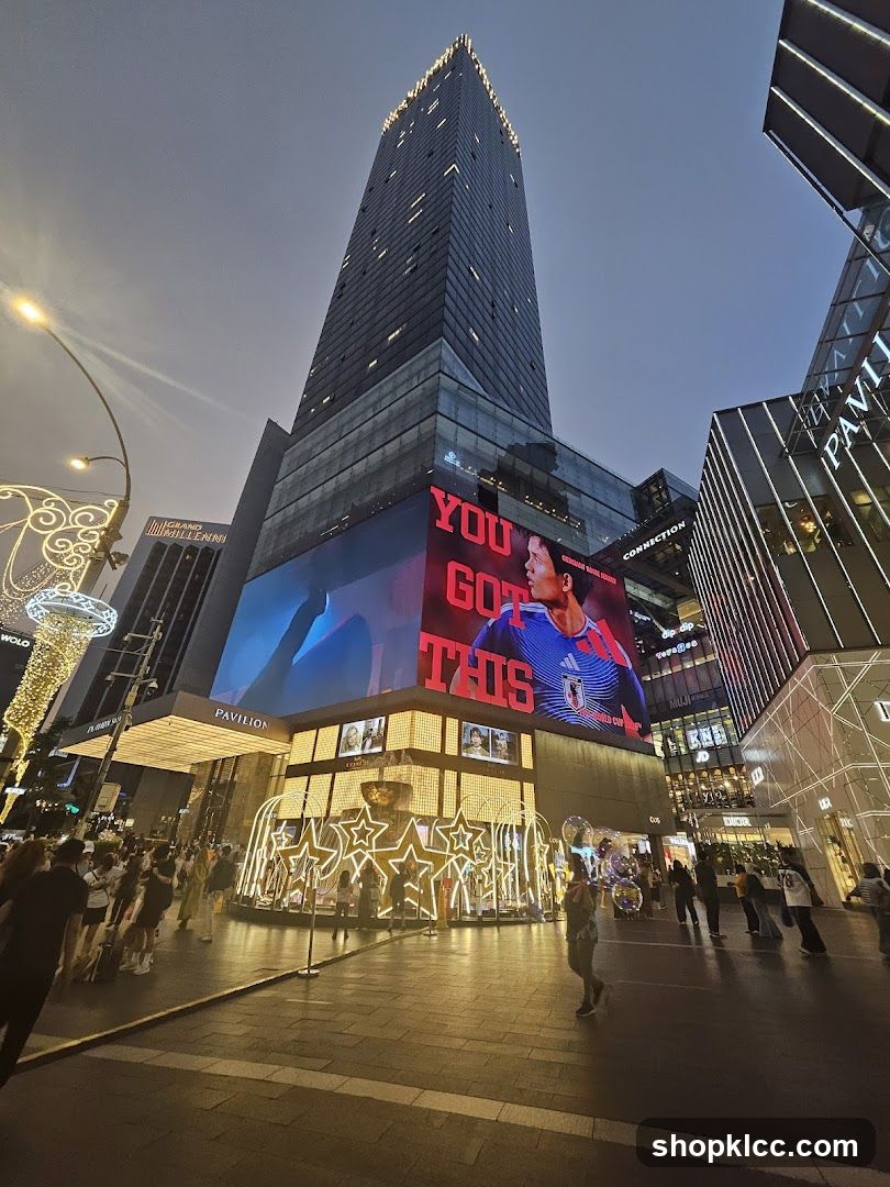 Cityscape with Large Digital Billboard
