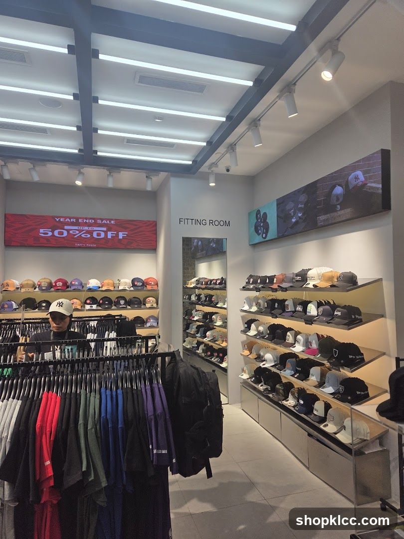 Retail Store Interior with Apparel and Hats