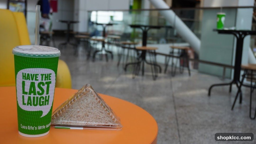 Drink and Sandwich on Table