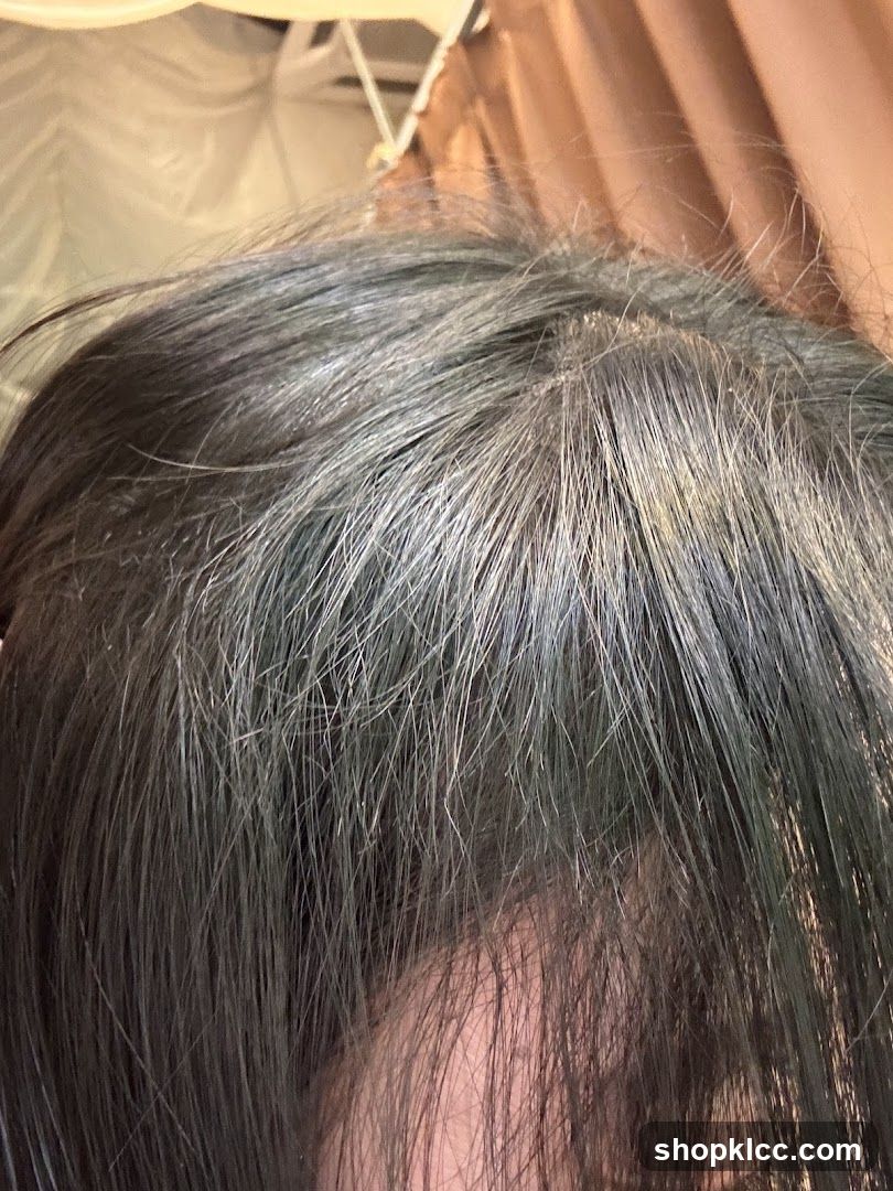 Close-up of dark hair
