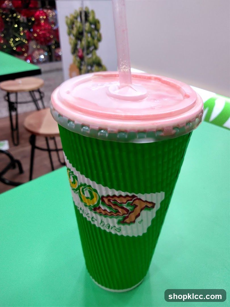 Juice cup on table
