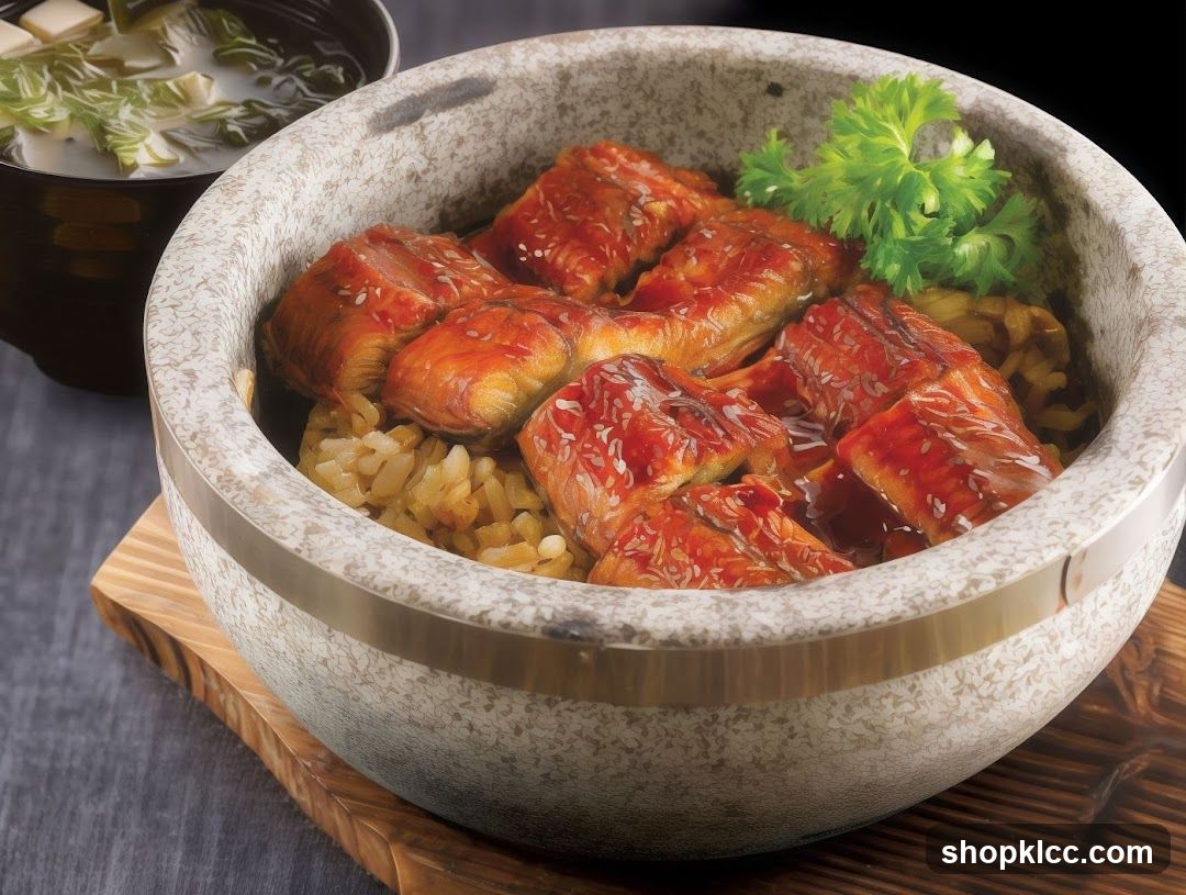 Unagi Donburi with Miso Soup