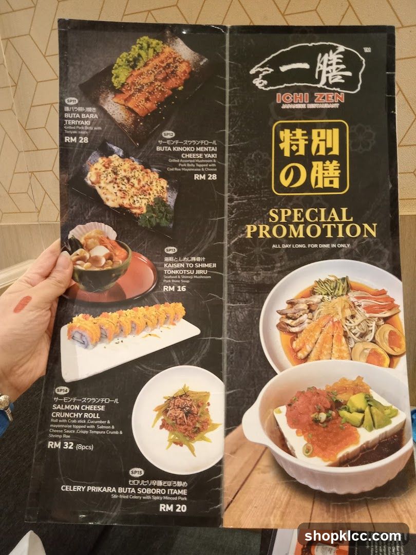 ICHI ZEN JAPANESE RESTAURANT SPECIAL PROMOTION