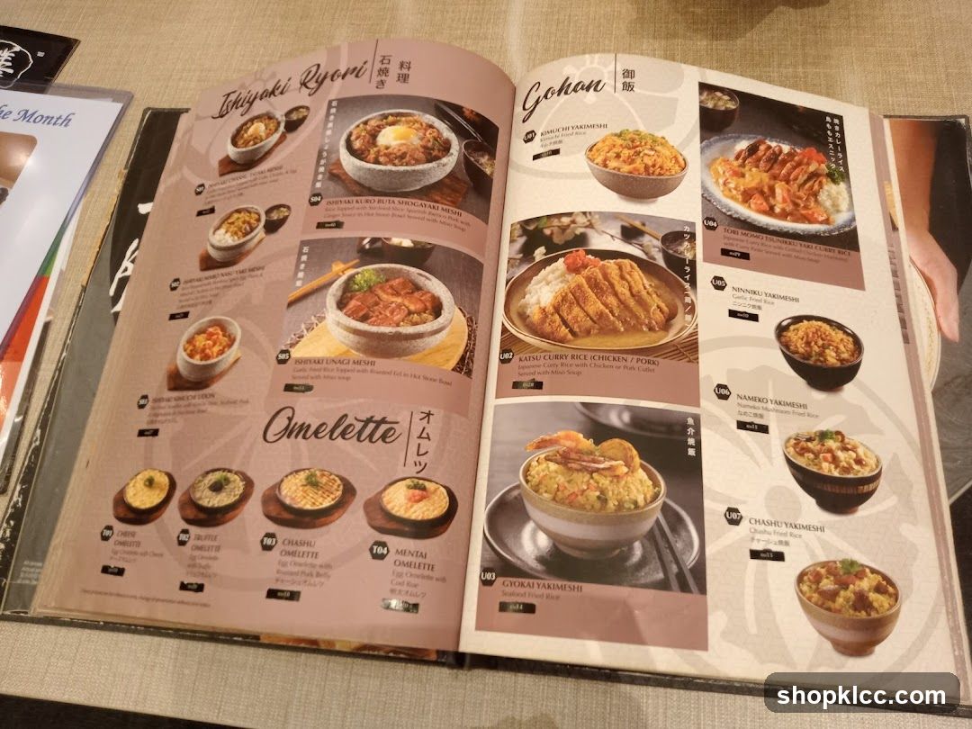 Ishiyaki Ryori, Omelette, Gohan