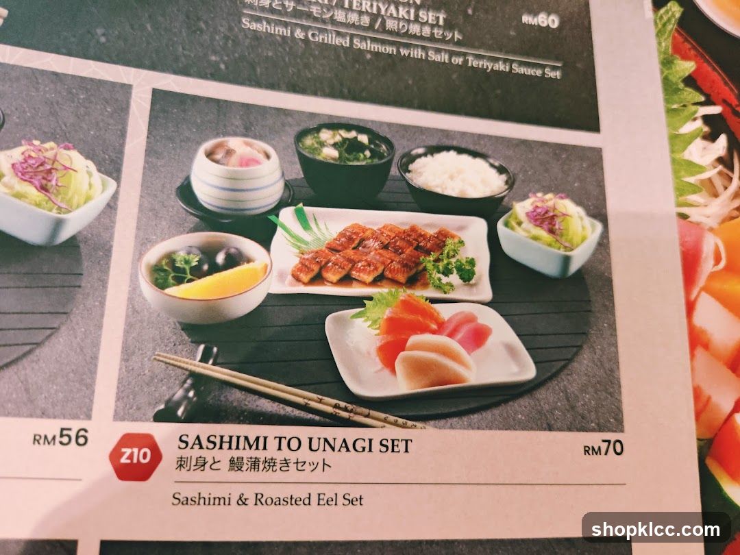 Sashimi & Roasted Eel Set