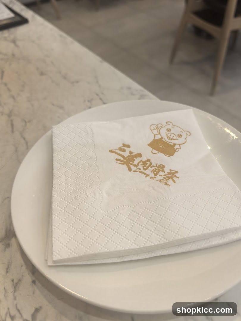 Napkin with Pig Logo