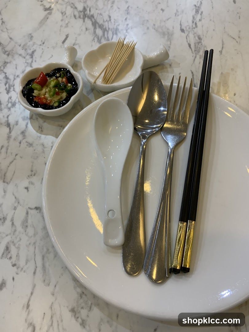 Table Setting with Dipping Sauce