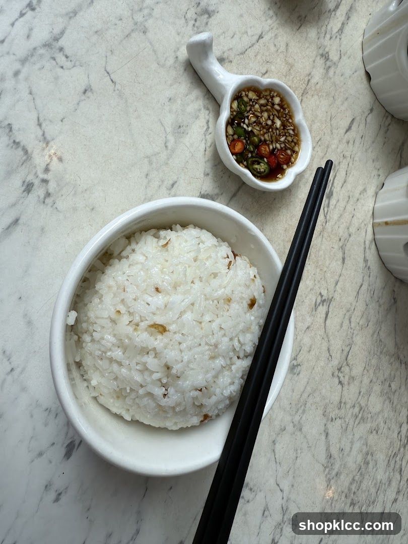 Rice and Dipping Sauce