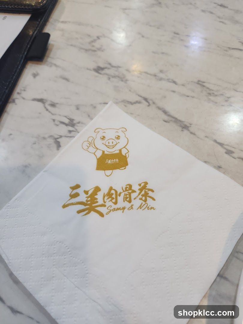 Napkin with logo