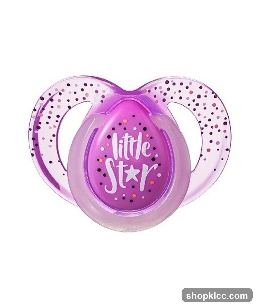 Purple Pacifier with "Little Star" Design