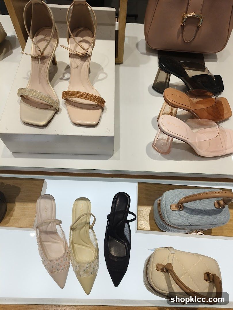 Women's Shoes and Handbags Display